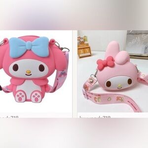 2 Hello Kitty Sanrio small silicone purses NEW